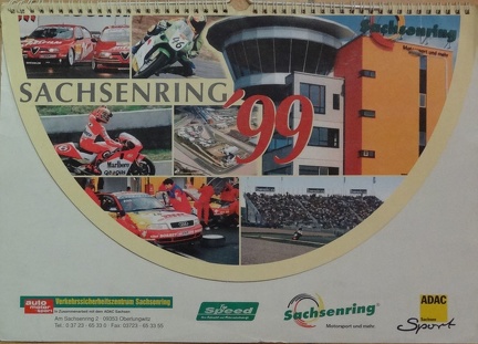 Sachsenring-Kalender 1999
