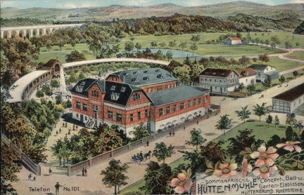 1911, Sommerfrische "Hüttenmühle", Garten-Etablissement Hüttengrund Hohenstein-E.