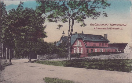 1920, Etablissement Hüttenmühle, Hohenstein-Ernstthal