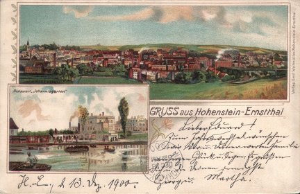 1900, Gruss aus Hohenstein-Ernstthal
