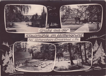 1970, Grüße aus der Klausmühle im Hüttengrund bei Hohenstein-Ernstthal i. Sa.