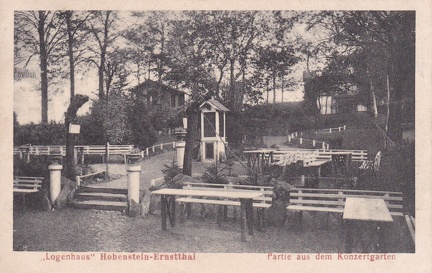 1927, "Logenhaus" Hohenstein-Ernstthal, Partie aus dem Konzertgarten