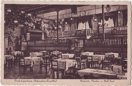 1931, Park-Logenhaus, Hohenstein-Ernstthal, Konzert-, Theater- u. Ball-Saal
