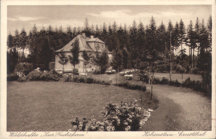 1930, Zur Fuchsfarm, Waldkaffee "Zur Fuchsfarm" Hohenstein Ernstthal