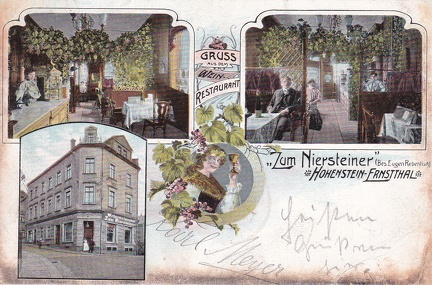 1905, Gruss aus dem Wein-Restaurant "Zum Niersteiner" (Bes. Eugen Rebentisch) Hohenstein-Ernstthal