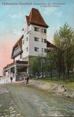 1920, Hohenstein-Ernstthal. Berggasthaus "Zur Bismarckhöhe" auf dem Pfaffenberg