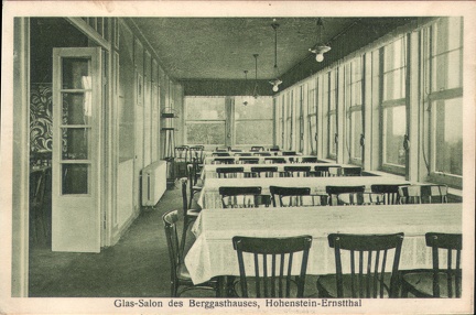1929, Glas-Salon des Berggasthauses, Hohenstein-Ernstthal