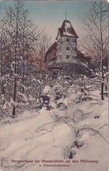 1921, Berggasthaus zur Bismarckhöhe auf dem Pfaffenberg b. Hohenstein-Ernstthal