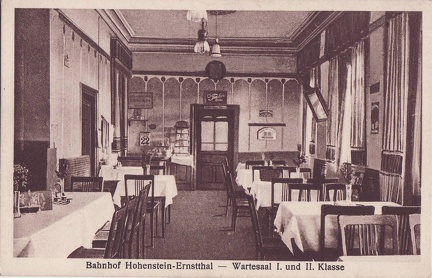 1915, Bahnhof Hohenstein-Ernstthal - Wartesaal I. und II. Klasse