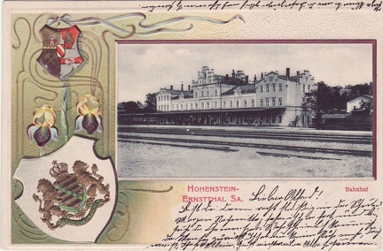 1904, Hohenstein-Ernstthal Sa. Bahnhof