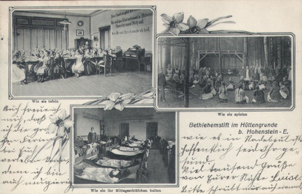 1911, Bethlehemstift im Hüttengrunde bei Hohenstein-E.