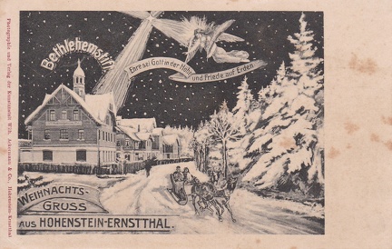 1905, Bethlehemstift, Ehre sei Gott in der Höhe und Frieden auf Erden, Weihnachts-Gruss aus Hohenstein-Ernstthal