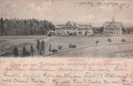 1901, Gruss aus dem Bethlehemstifte im Hüttengrunde bei Hohenstein-E.