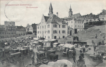 1915, Hohenstein-Ernstthal, Wochenmarkt