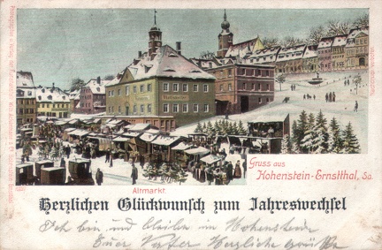 1902, Gruss aus Hohenstein-Ernstthal, Sa.
Herzlichen Glückwunsch zum Jahreswechsel