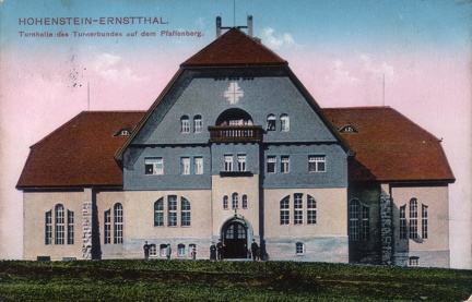 1914, Hohenstein-Ernstthal, Turnhalle des Turnerbundes auf dem Pfaffenberg