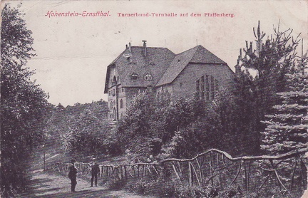 1944, Hohenstein-Ernstthal, Turnerbund-Turnhalle auf dem Pfaffenberg