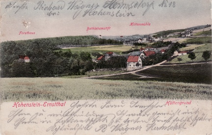 1904, Hohenstein-Ernstthal, Hüttengrund