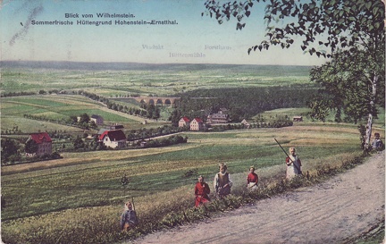 1927, Blick vom Wilhelmstein, Sommerfrische Hüttengrund 