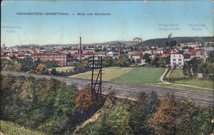 1916, Hohenstein-Ernstthal, Blick vom Kirchturm