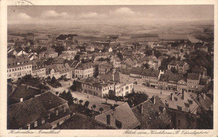 1929, Hohenstein-Ernstthal, Blick vom Kirchturm St. Christophori