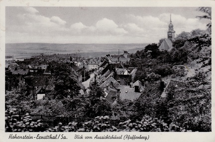 1940, Hohenstein-Ernstthal / Sa., Blick vom Aussichtshäusl (Pfaffenberg)