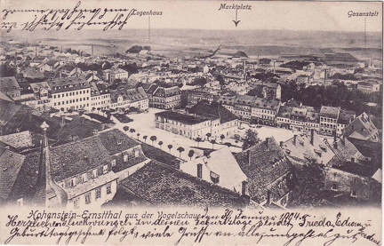 1904, Hohenstein-Ernstthal aus der Vogelschau
