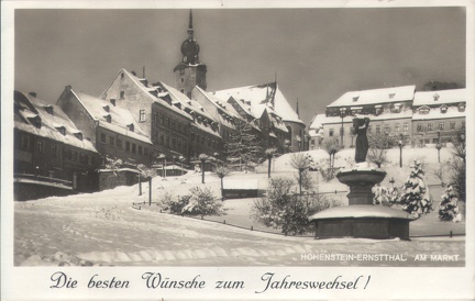 1920, Hohenstein-Ernstthal, Am Markt, Die besten Wünsche zum Jahreswechsel