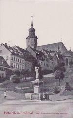1910, Hohenstein-Ernstthal, Der Zierbrunnen auf dem Altmarkt