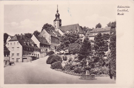 1957, Hohenstein-Ernstthal, Markt