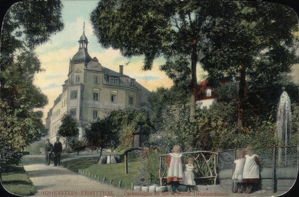 1910, Hohenstein-Ernstthal, Parkanlagen an der Äußeren Dresdnerstrasse