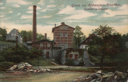 1914, Gruss aus Hohenstein-Ernstthal, Lampertus-Schacht