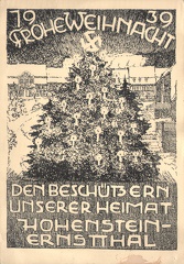 1939, Frohe Weihnacht, Den Beschützern unserer Heimat Hohenstein-Ernstthal