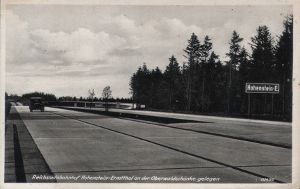 1943, Reichsautobahnhof Hohenstein-Ernstthal an der Oberwaldschänke gelegen