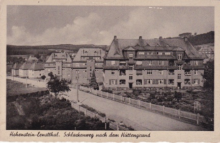 1940, Hohenstein-Ernstthal, Schlackenweg nach dem Hüttengrund