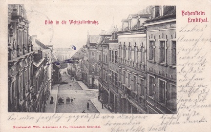 1902, Hohenstein-Ernstthal, Blick in die Weinkellerstraße