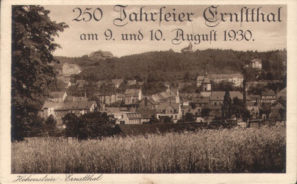 1930, 250 Jahrfeier Ernstthal am 9. und 10. August 1930