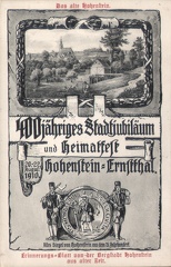 1910, 400jähriges Stadtjubiläum und Heimatfest Hohenstein-Ernstthal