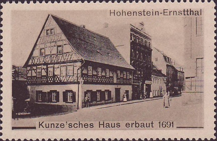 1920, Hohenstein-Ernstthal, Kunze'sches Haus erbaut 1691