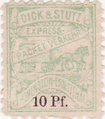 1895, (2 - 10 Pf.) Dick & Stutz Express-Packet-Verkehr Hohenstein-Ernstthal