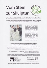 2014, Vom Stein zur Skulptur, Workshop mit Steinbildhauerin Erika Harbort, Glauchau