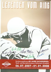 2007, 80 Jahre Sachsenring, Original-Unterschriften von Dieter Braun und anderen