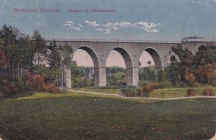 1905, Hohenstein-Ernstthal. Viadukt im Hüttengrund