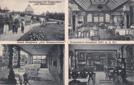 1927, Hotel Berghaus "Zur Bismarckhöhe" - Hohenstein-Ernstthal (450 m ü. M.)