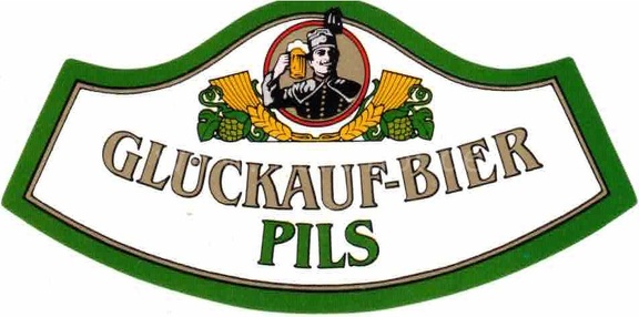 Glückauf Bier - Pils, Etikett Flaschenhals