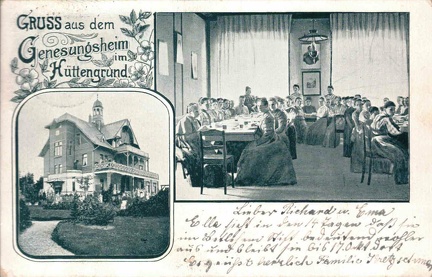 1903, Gruss aus dem Genesungsheim im Hüttengrund