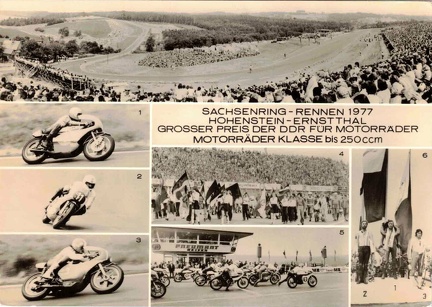 1978, Sachsenring-Rennen 1977 Hohenstein-Ernstthal, Großer Preis der DDR für Motorräder, Motorräder Klasse bis 250ccm