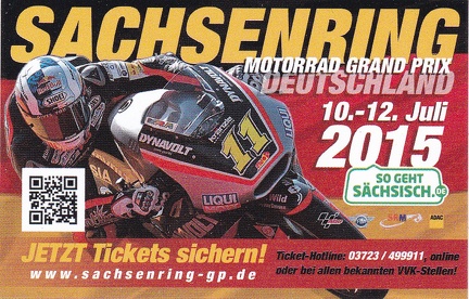 2015, Sachsenring Motorrad Grand Prix Deutschland