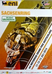 2014 eni Motorrad Grand Prix Deutschland, 2 sehr ähnliche Plakate, Sponsorenliste am unteren Rand aber unterschiedlich