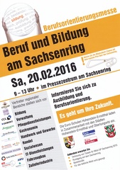 2016 Berufsorientierungsmesse, Zu beachten, dass auch hier noch Tickets für 2015 verlost werden, da wurde das Plakat nicht angepasst